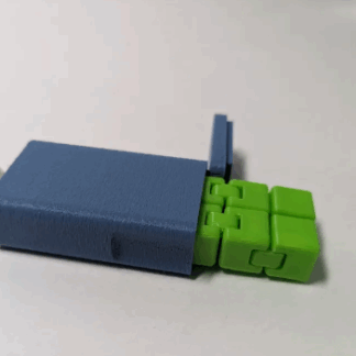 Mini Fidget Infinity Cube With Keychain Case